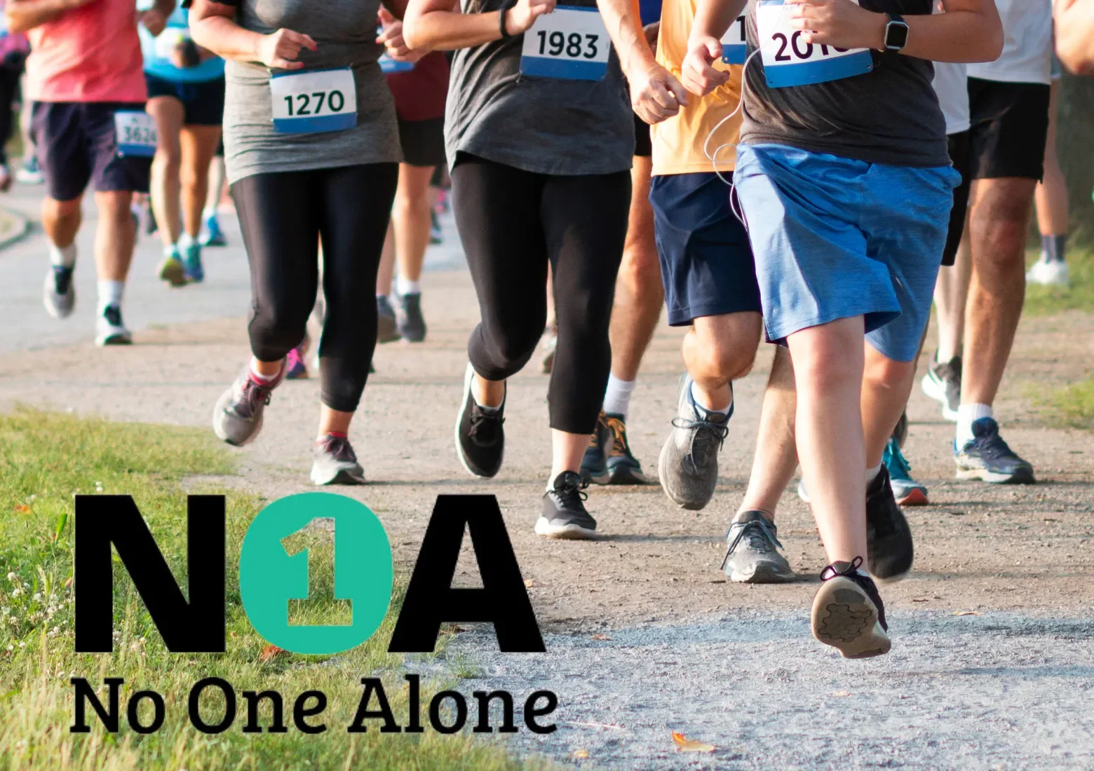 Image of runners at the No One Alone 5K in Dawsonville, Georgia.