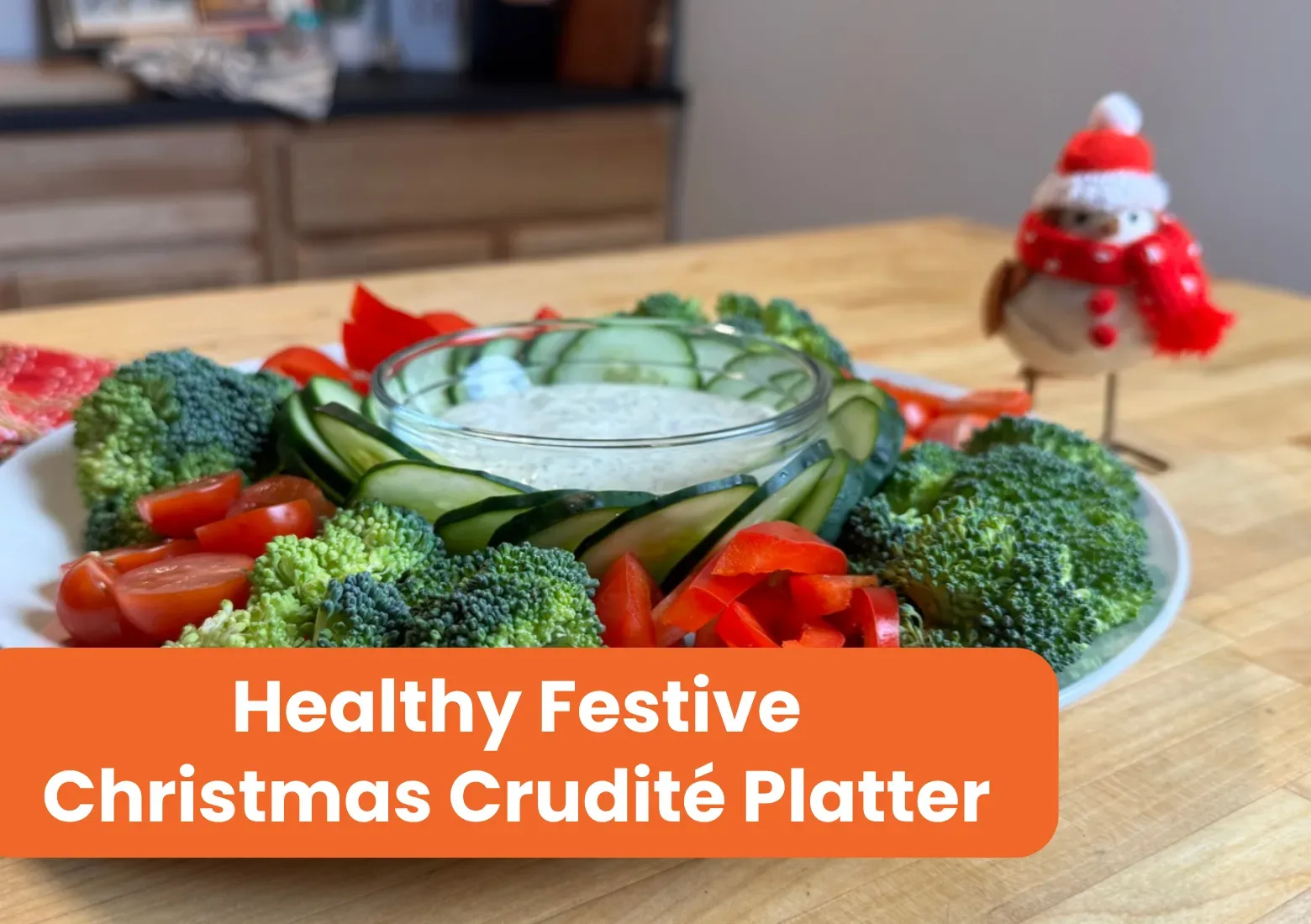 Healthy Festive Christmas Crudité Platter