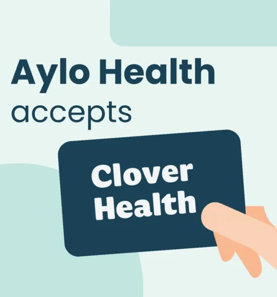 Image with text: Aylo Health accepts Clover Health