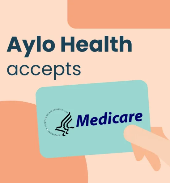 Image with text: Aylo Health accepts Medicare