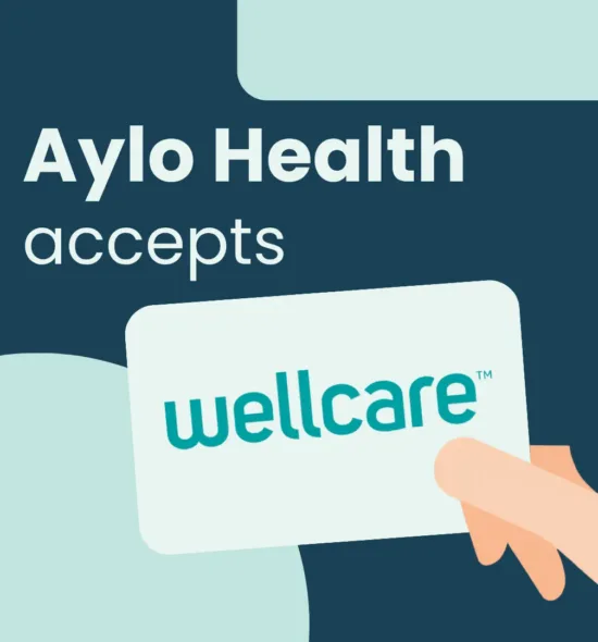 Image with text: Aylo Health accepts wellcare