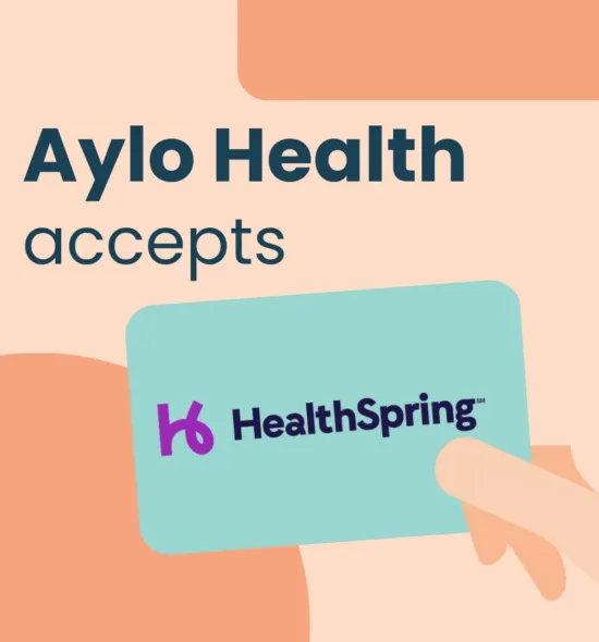 Image with text: Aylo Health accepts HealthSpring Medicare Advantage