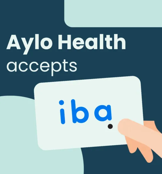 Image with text: Aylo Health accepts International Benefits Administration