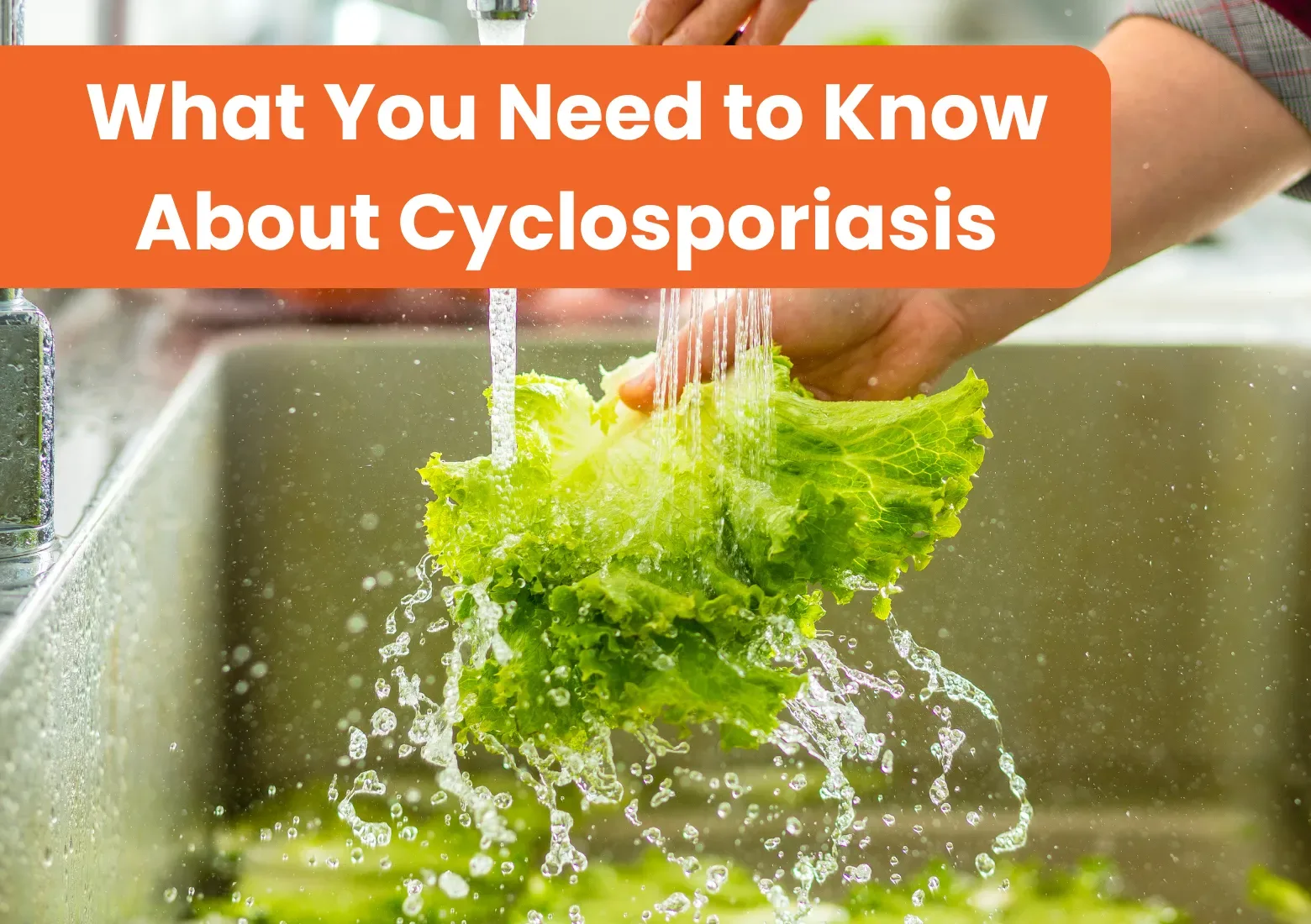 Image with text: What you need to know about cyclosporiasis